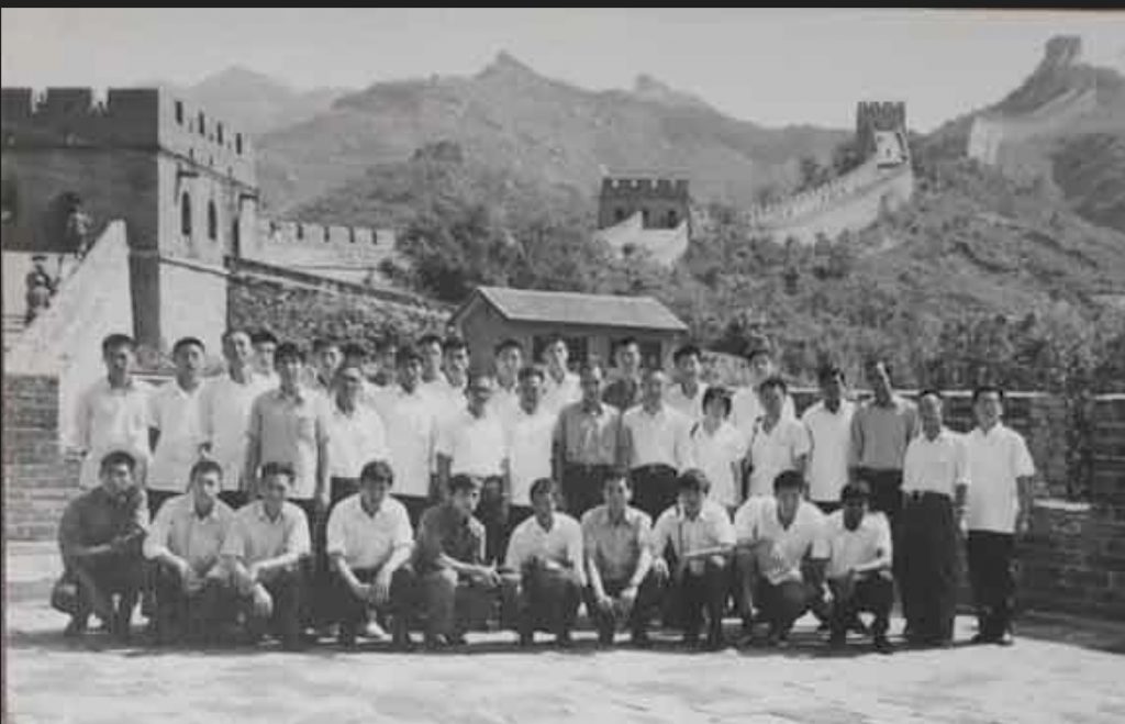 Burmese national team at Great Wall of China