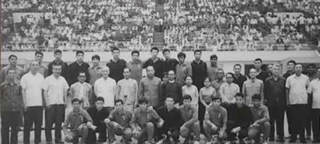 Burmese national team after a friendly game