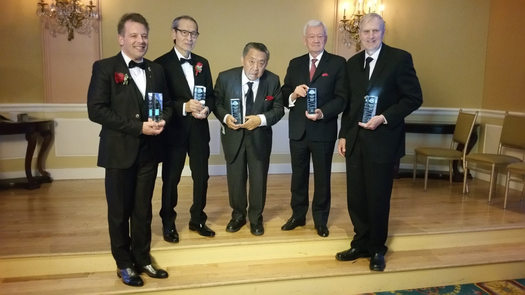 Dr. Steven Aung with other Groundbreaker Award recipients