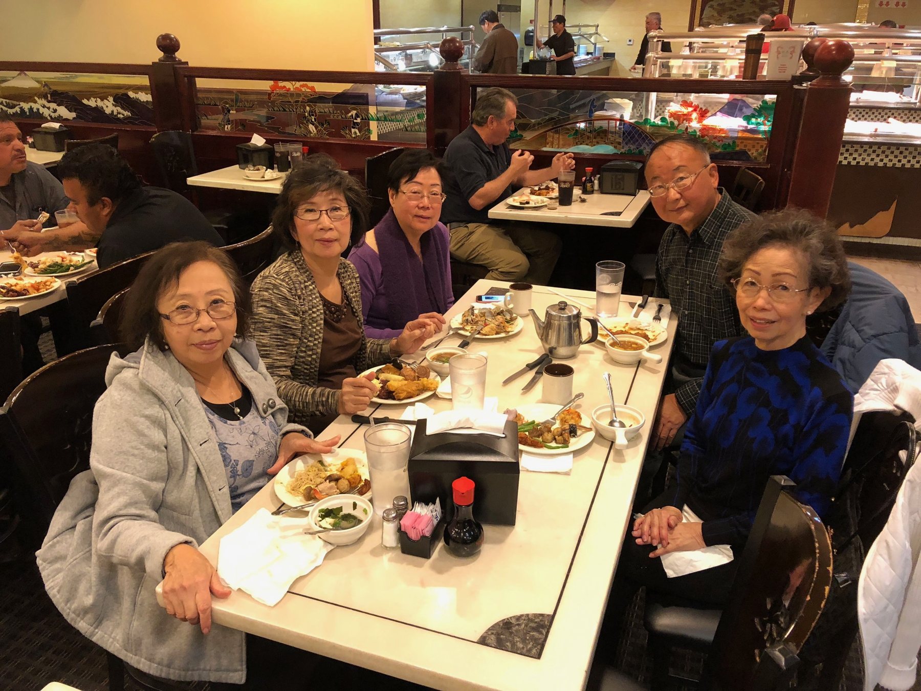 Lena, Nora Kay, Janet, Mr. King and Jean Chow King