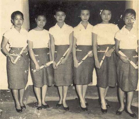 Cecilia Young with classmates