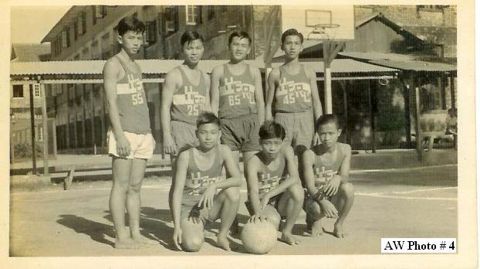 Members of the English Seventh Standard basketball team