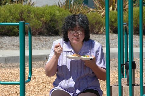 Caught eating