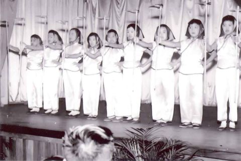Farm girls at convent concert