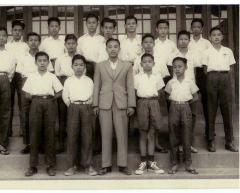Junior high class with Mr. S.M. Ting