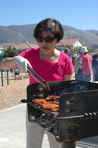 Dianna at the BBQ