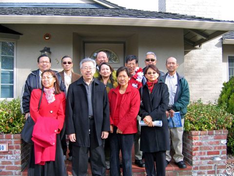Group at Stan and Lulu Liou's garden house