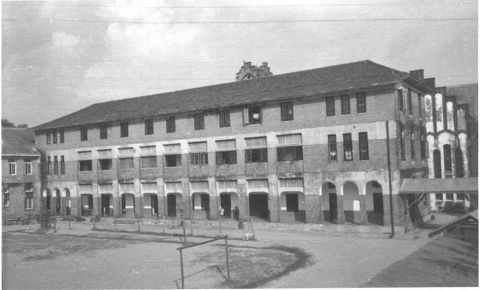 Main building and soccer field