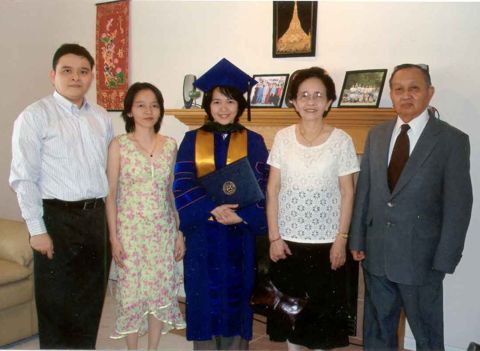 Angel Chan with family