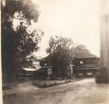 Original wood building of St. Emilie's Convent