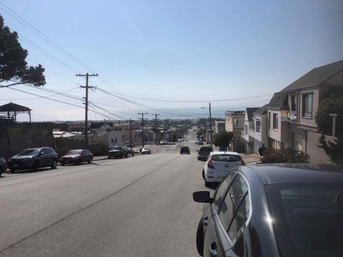 Downward slope of Quintara Street