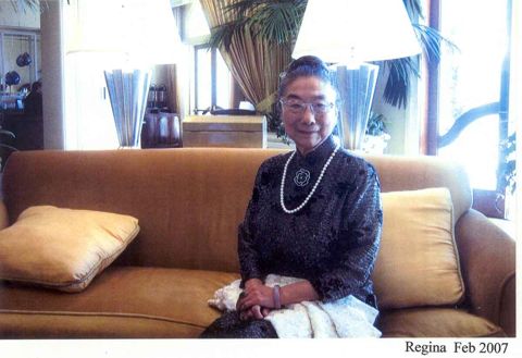 Teacher Regina at home in 2007