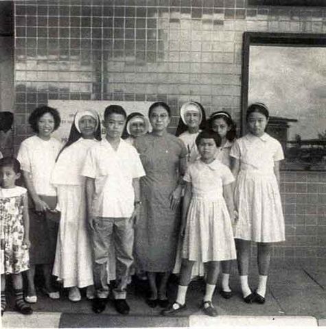 Regina and her children with Mothers and friends