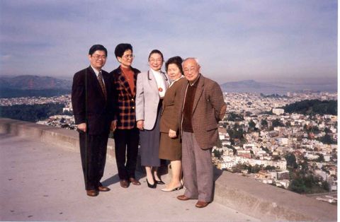 Son Noel (left), daughter-in-law Agatha, Regina, Augustina Wong, and Mr. Ting