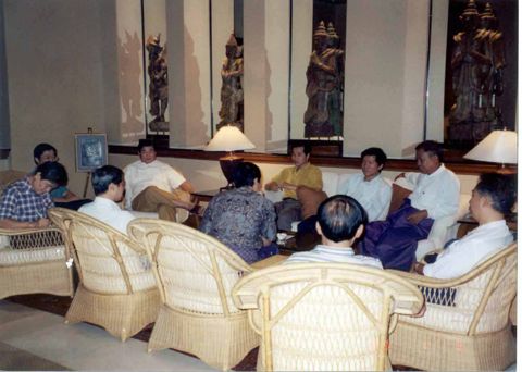 Son Noel (left) with his Wan Hua schoolmates in Burma in 1999