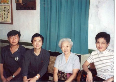 Noel (2nd from left) and Agatha (right) visiting with their friends in Burma