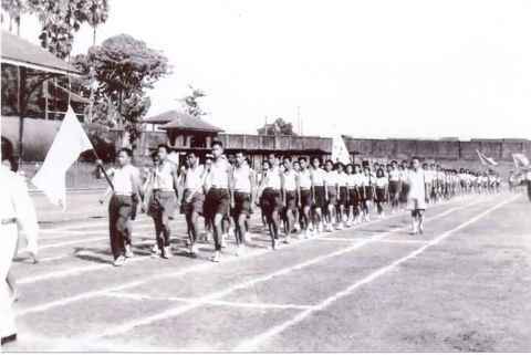 CACS sports team at Aungsan Stadium