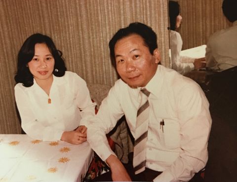 Wong Kwee Chong with his wife